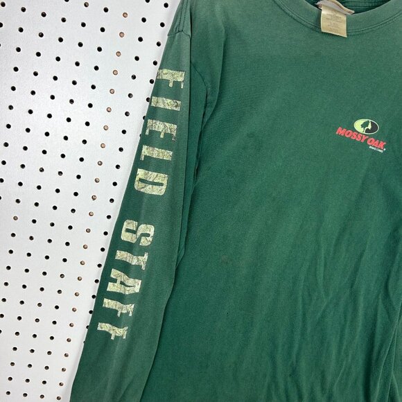 Mossy Oak Field Staff Long Sleeve T Shirt Size Medium‎ Vintage Faded Worn Camo - Picture 6 of 7